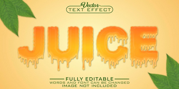 Orange Juice Editable Text Effect Template