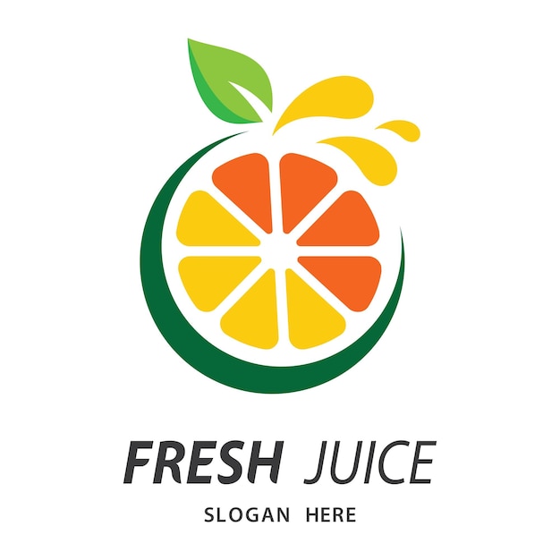 Orange juice logo images illustration