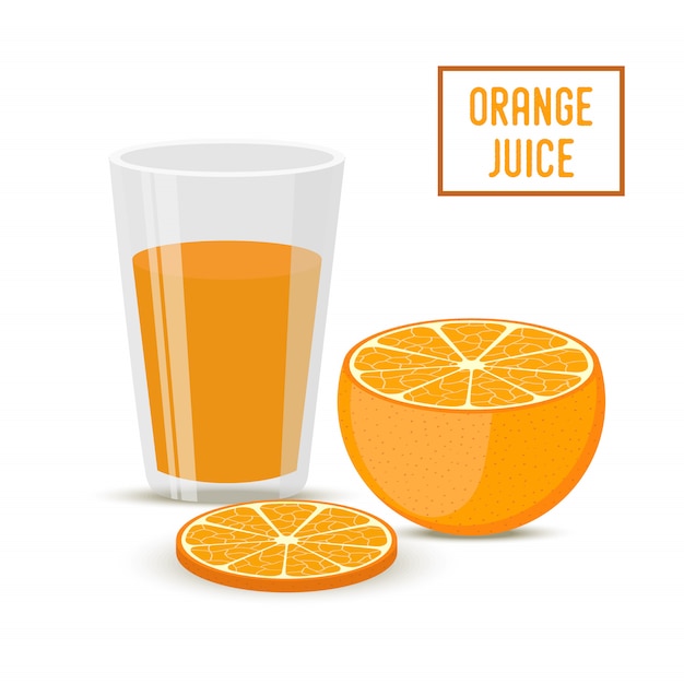 Orange juice with fruit. Healthy drink