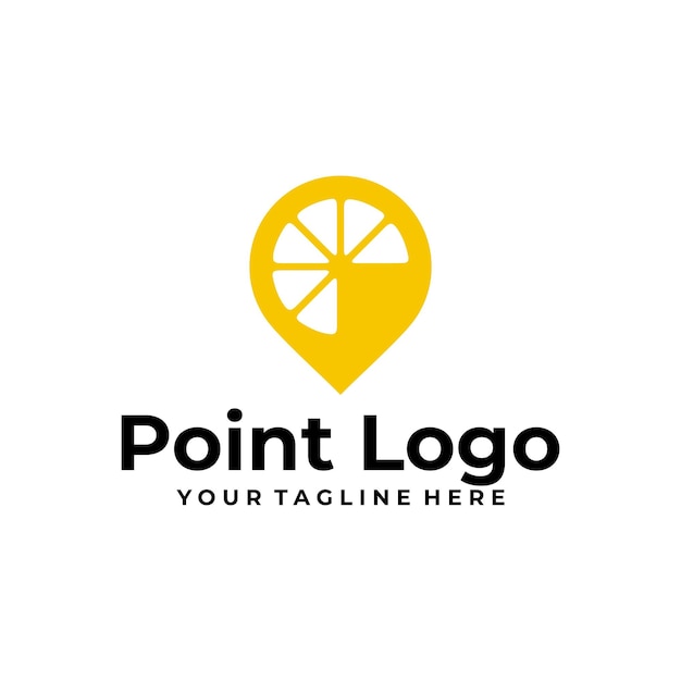 Orange logo concept point orange design vector template