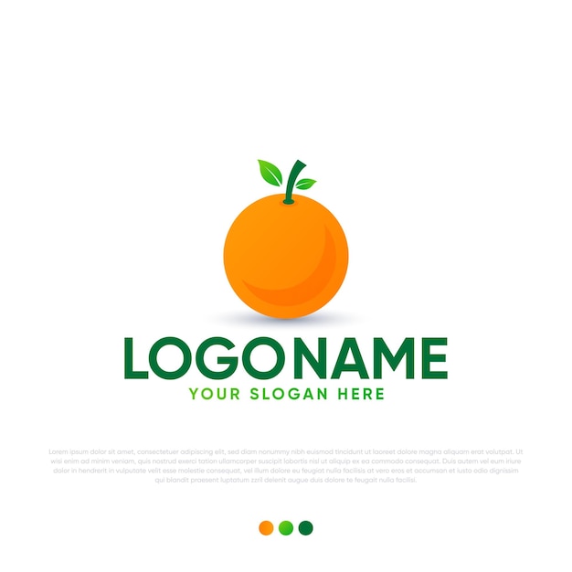 Orange Logo Design premium Vector