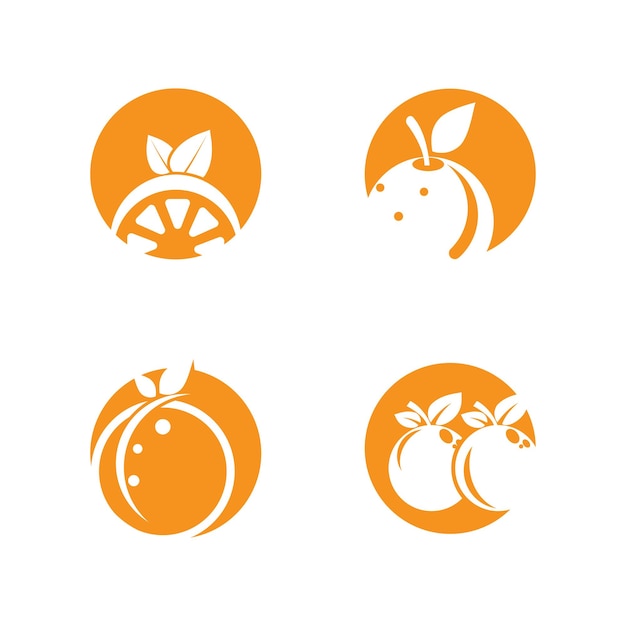 Orange logo design Vector icon illustration design