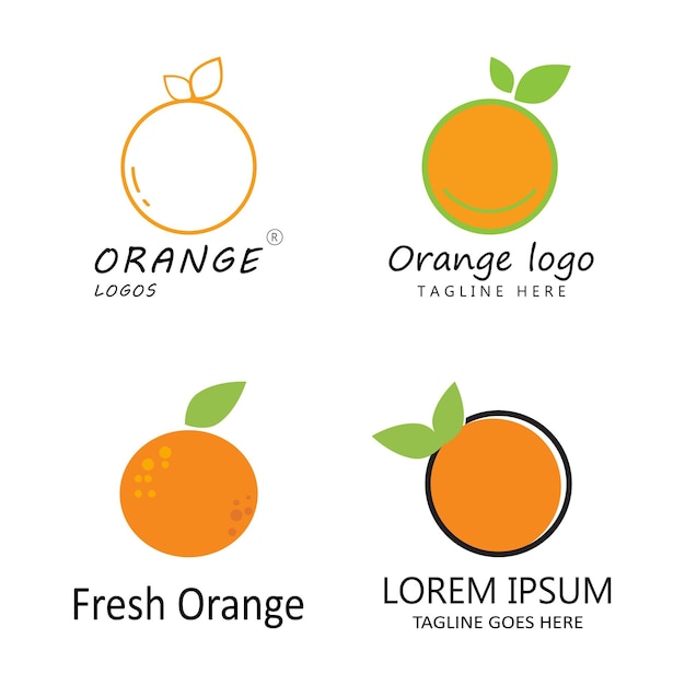 Orange logo design Vector icon illustration design