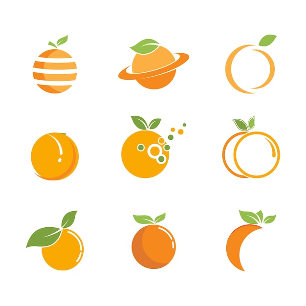 Orange logo design Vector icon illustration design