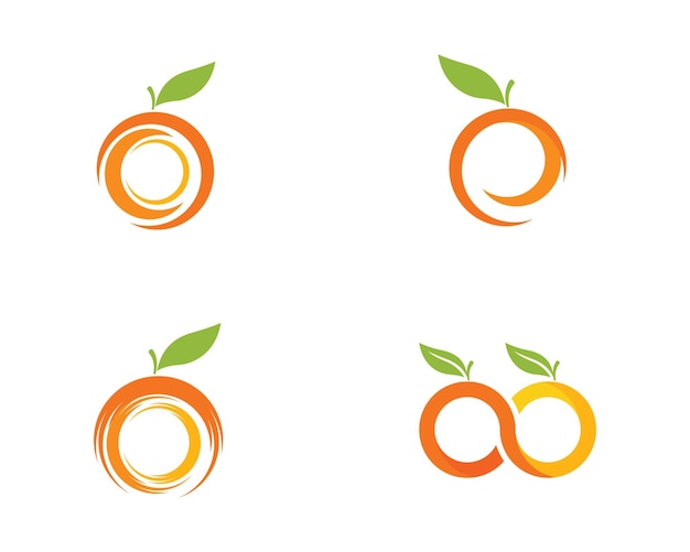 Orange logo design Vector icon