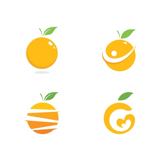 Orange logo icon Vector illustration