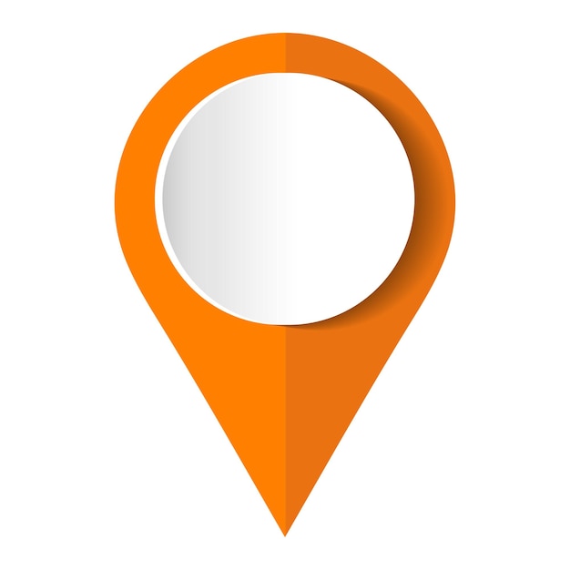 Orange map pin Concept of global coordinate dot needle tip ui Map Marker Icon