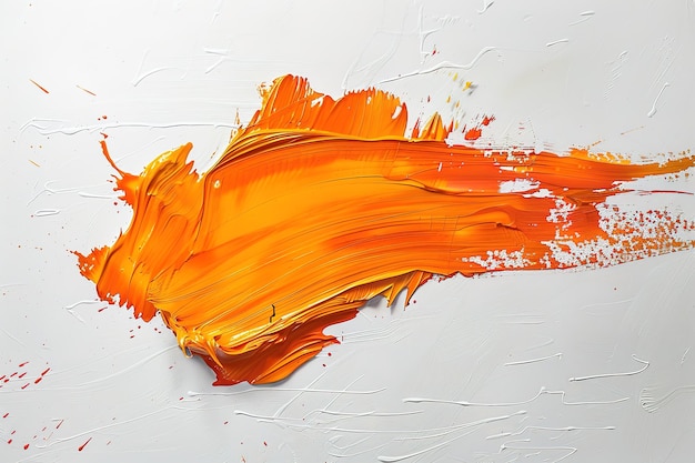 Vector orange paint with orange and yellow ink on a white background