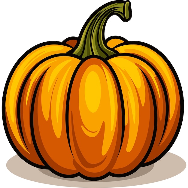 Vector orange pumpkin illustration