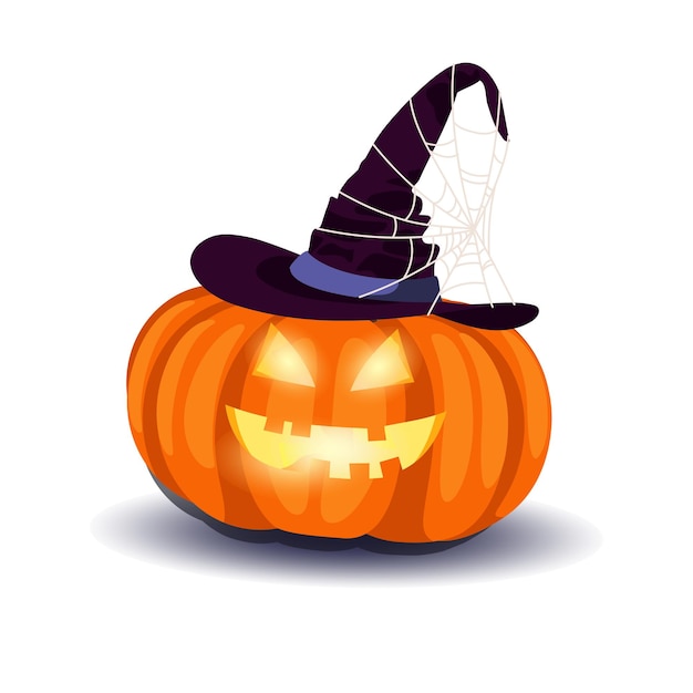 Orange pumpkin with a smile for your Halloween design