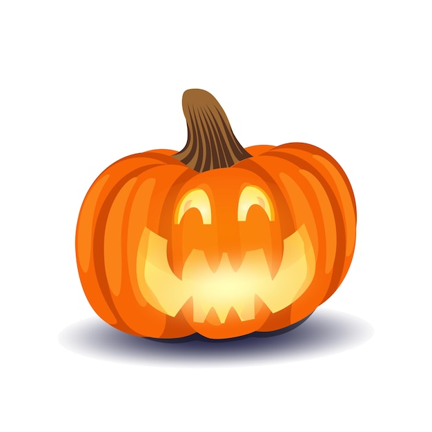 Orange pumpkin with a smile for your Halloween design