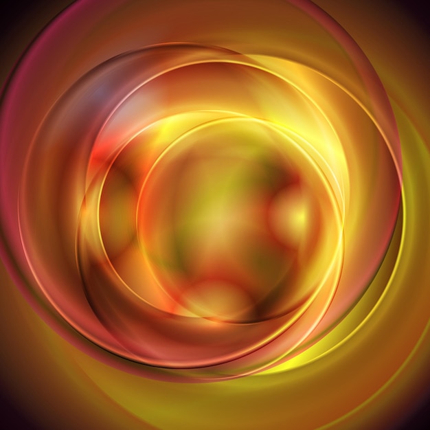 Orange purple abstract glowing circles background