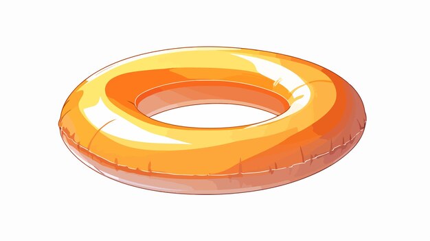 Vector an orange ring with orange and yellow stripes on it