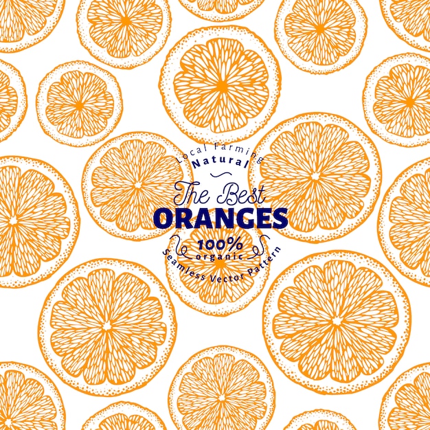 Orange seamless pattern