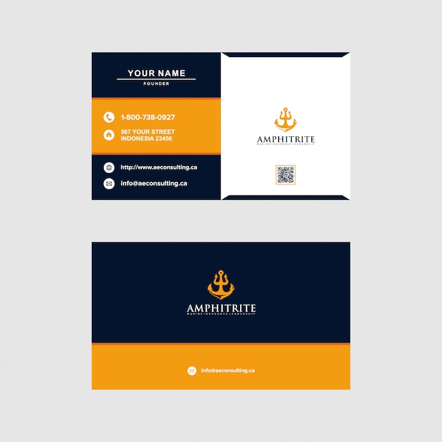 Orange shape visit card