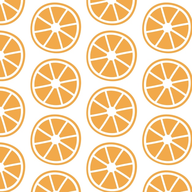 orange slices on a white background