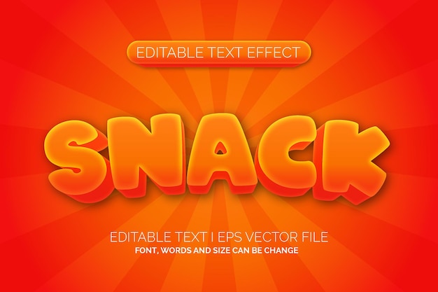 Orange snack text effect