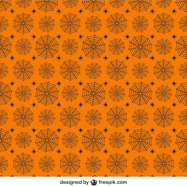 Vector orange spider web pattern