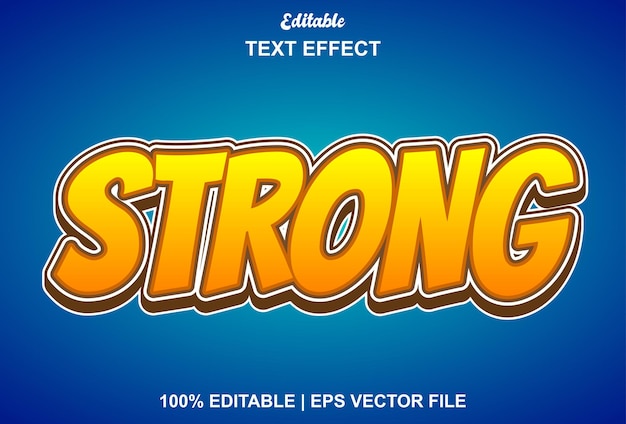 Orange strong text effect editable for promotions and logos