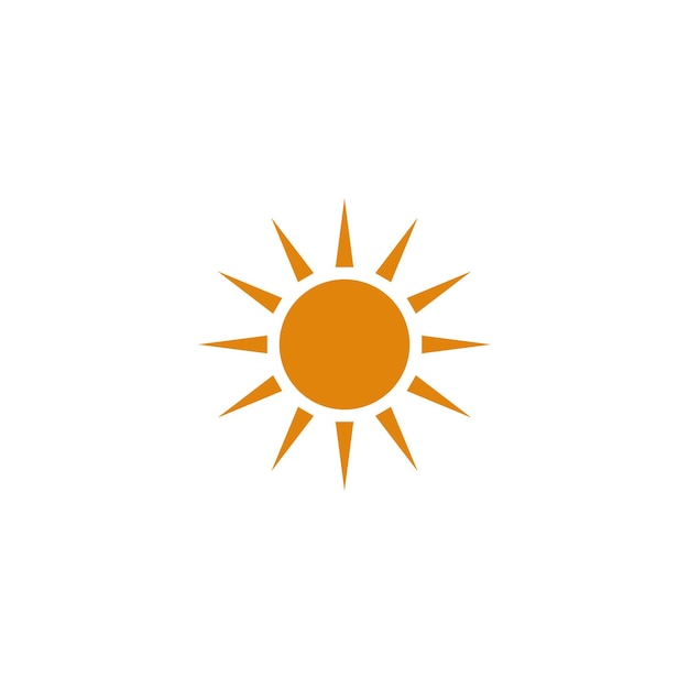 Orange sun on a white background