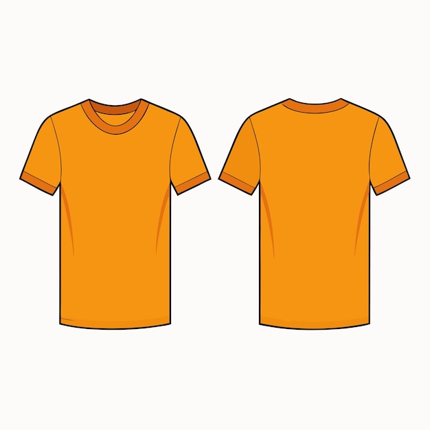 Orange t shirt mockup