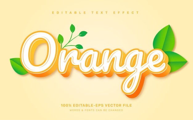 Orange text effect