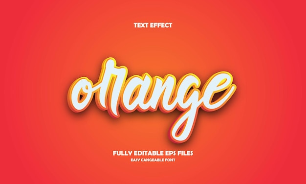 orange text effect