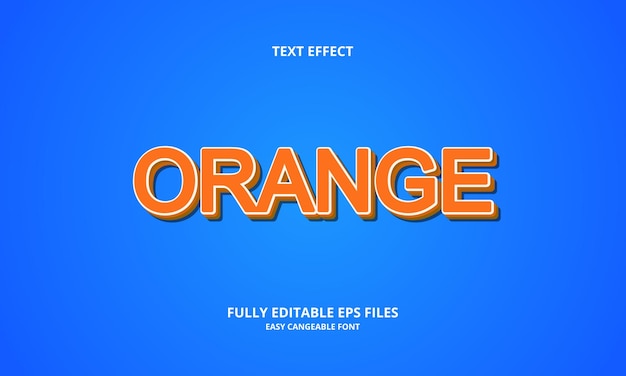 orange text effect