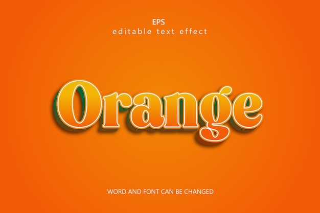 Orange Text Effect