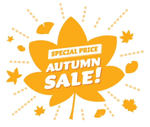 Orange title design of the autumn sale