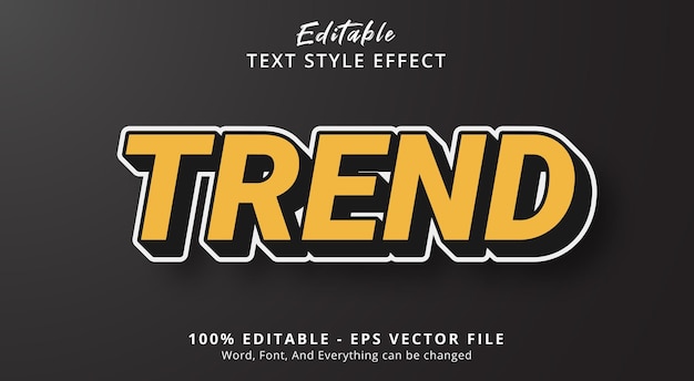 Orange Trend text with hype color style effect editable text effect