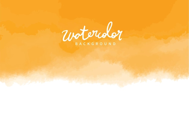 Orange watercolor paint stroke background vector illustration