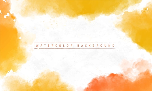 Orange watercolor textured Illustration background