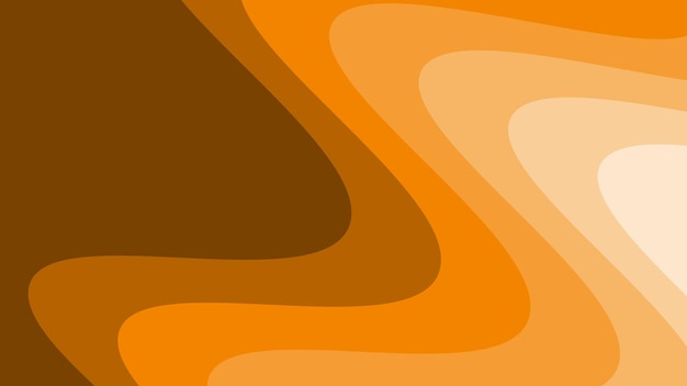 Orange wave paper cut abstract background