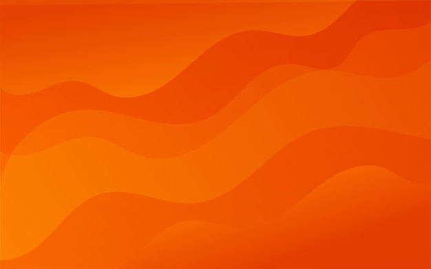 Orange waves background vector Fluid gradient shapes composition