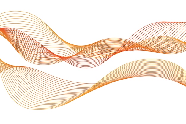 Orange Wavey Lines Abstract Background