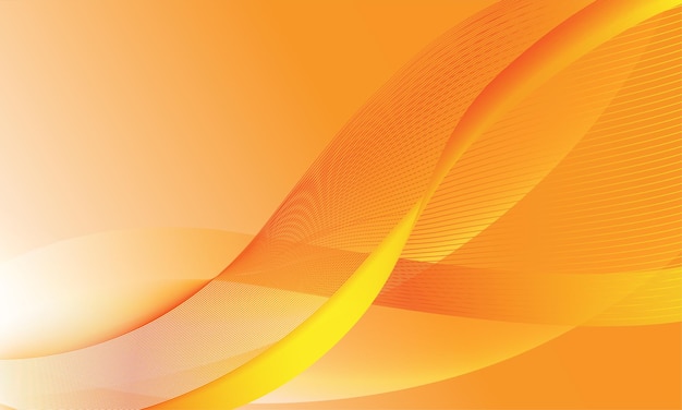 Orange Wavy abstract background vector illustration Soft orange gradient wave background vector