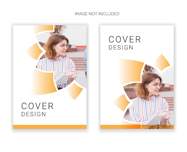 Orange and white business cover design