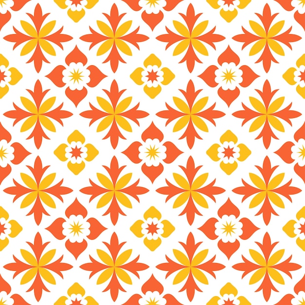 Orange and yellow abstract seamless pattern.