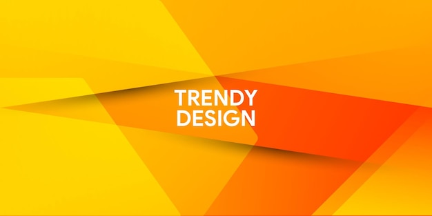 Orange and yellow stripes with the word trend design on the bottom.