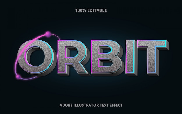  Orbit Text - Editable Font Effect