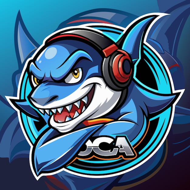 Vector orca gamer esport mascot logo design