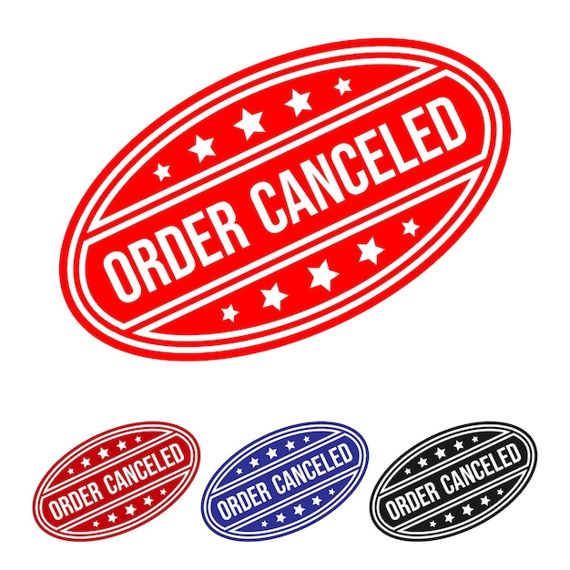 Order Canceled Rubber stamp Design Art Illustration