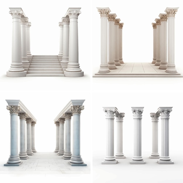 order government 3d classical structure marble temple stability capital frame history columns