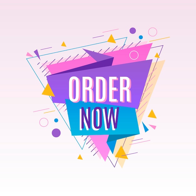 Vector order now banner concept