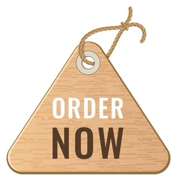 Order now craft tag mockup Promo label