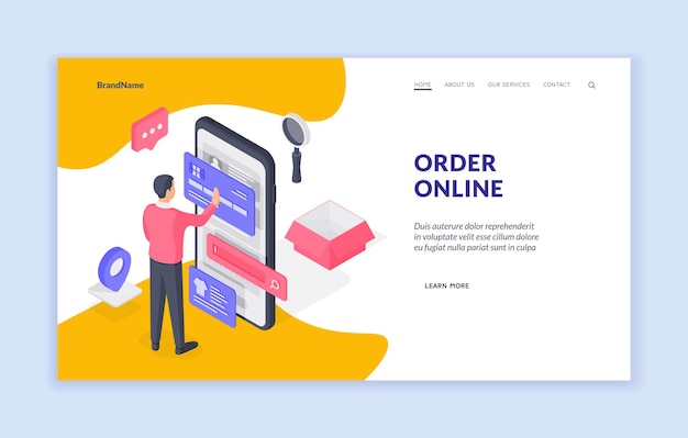 Order online website banner template