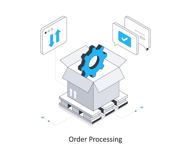 Order Processing isometric stock illustration Eps 10 File stock illustration