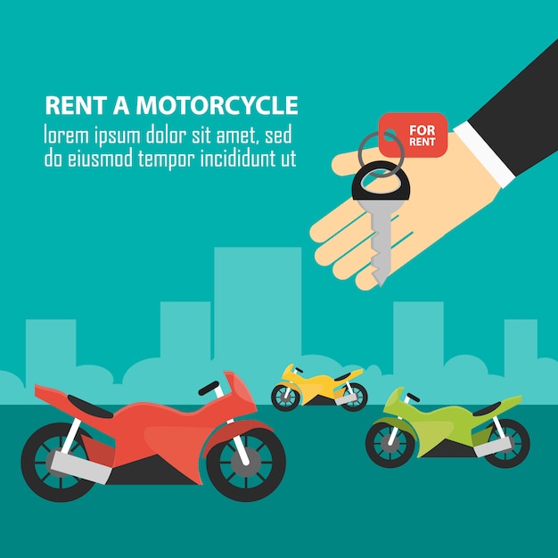 Order rent motorcycle template