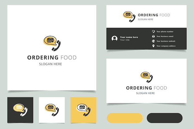 Ordering food logo design with editable slogan branding book